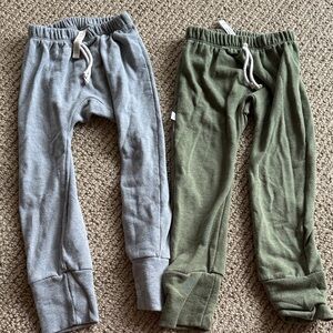 Kids' Cozy Jogger Sweatpants - Gray and Green